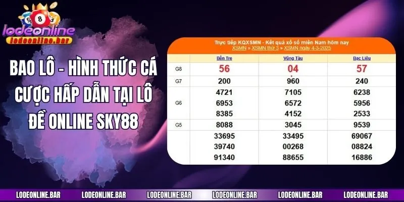 Bao lô - Hình thức cá cược hấp dẫn tại lô đề online Sky88