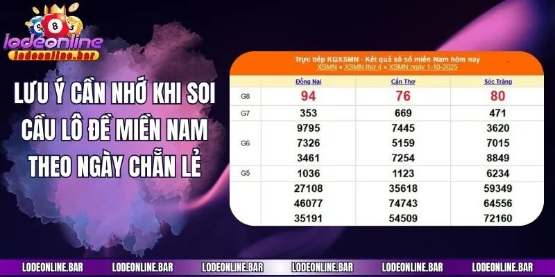 Lưu ý cần nhớ khi soi cầu lô đề miền Nam theo ngày chẵn lẻ